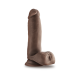 Dr. Skin Glide - 7 Inch Self Lubricating Dildo With Balls - Chocolate Dr. Skin Glide - 7 Inch Self Lubricating Dildo With Balls - Chocolate