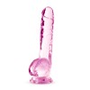 Naturally Yours - 8 Inch Crystalline Dildo - Rose