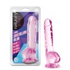 Naturally Yours - 8 Inch Crystalline Dildo - Rose