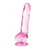 Naturally Yours - 8 Inch Crystalline Dildo - Rose