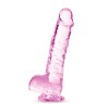 Naturally Yours - 6 Inch Crystalline Dildo - Rose