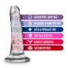 Naturally Yours - 5.5 Inch Glitter Dong - Sparkling Clear