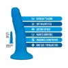 Neo Elite - 6 Inch Dual Density Cock - Neon Blue