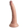 King Cock Elite 7 Inch Vibrating Silicone Dual Density Cock With Remote - Light