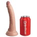 King Cock Elite 7 Inch Vibrating Silicone Dual Density Cock With Remote - Light