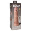 King Cock Elite 8 Inch Vibrating Silicone Dual Density Cock - Light King Cock Elite 8 Inch Vibrating Silicone Dual Density Cock - Light