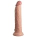 King Cock Elite 9 Inch Vibrating Silicone Dual Density Cock With Remote - Light