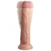 King Cock Elite 9 Inch Vibrating Silicone Dual Density Cock With Remote - Light