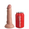 King Cock Elite 6 Inch Vibrating Silicone Dual Silicone Dual Density Cock - Light