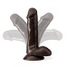 Dr. Skin Plus - 6 Inch Posable Dildo With Balls -  Chocolate