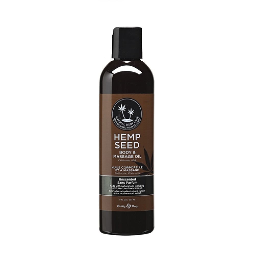 Hemp Seed Massage and Body Oil - Unscented - 8 Fl. Oz./ 237ml