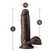 Dr. Skin Plus - 7 Inch Posable Dildo With Balls - Chocolate Dr. Skin Plus - 7 Inch Posable Dildo With Balls - Chocolate
