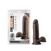 Dr. Skin Plus - 7 Inch Posable Dildo With Balls - Chocolate Dr. Skin Plus - 7 Inch Posable Dildo With Balls - Chocolate