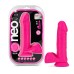 Neo Elite - 8 Inch Silicone Dual Density Cock With Balls - Neon Pink