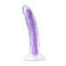 Neo Elite Glow in the Dark - Light - 7 Inch Silicone Dual Density Dildo - Neon Purple