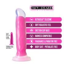 Neo Elite Glow in the Dark - Marquee - 8 Inch Silicone Dual Density Dildo - Neon Pink Neo Elite Glow in the Dark - Marquee - 8 Inch Silicone Dual Density Dildo - Neon Pink