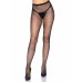 Rhinestone Fishnet Crotchless Tights - One Size - Black Rhinestone Fishnet Crotchless Tights - One Size - Black