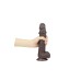 Real Skin 8" Dual Layer Dildo - Dark Brown