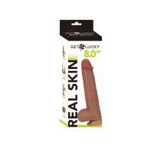 Get Lucky 8 Inch Real Skin Dildo - Light Brown Get Lucky 8 Inch Real Skin Dildo - Light Brown
