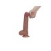 Real Skin 8" Dual Layer Dildo - Light Brown