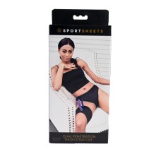 Sportsheets Dual Penetration Thigh Strap on - Black Sportsheets Dual Penetration Thigh Strap on - Black
