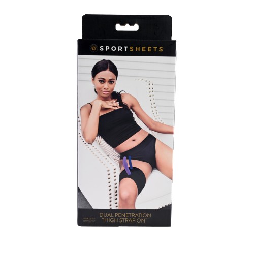 Sportsheets Dual Penetration Thigh Strap on - Black Sportsheets Dual Penetration Thigh Strap on - Black