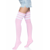 3 Stripes Athletic Ribbed Thigh Highs - One Size - Light Pink 3 Stripes Athletic Ribbed Thigh Highs - One Size - Light Pink