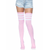 3 Stripes Athletic Ribbed Thigh Highs - One Size - Light Pink 3 Stripes Athletic Ribbed Thigh Highs - One Size - Light Pink