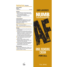 Numb Af - Anal Desensitizing Gel - Unflavored - 1.5 Fl. Oz. Numb Af - Anal Desensitizing Gel - Unflavored - 1.5 Fl. Oz.
