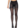 Sheer Open Butt Crotchless Pantyhose - One Size - Black