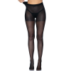 Sheer Open Butt Crotchless Pantyhose - One Size - Black