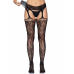 Gardenia Lace Garter Belt Stockings - One Size - Black