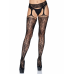 Gardenia Lace Garter Belt Stockings - One Size - Black