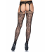 Gardenia Lace Garter Belt Stockings - One Size - Black