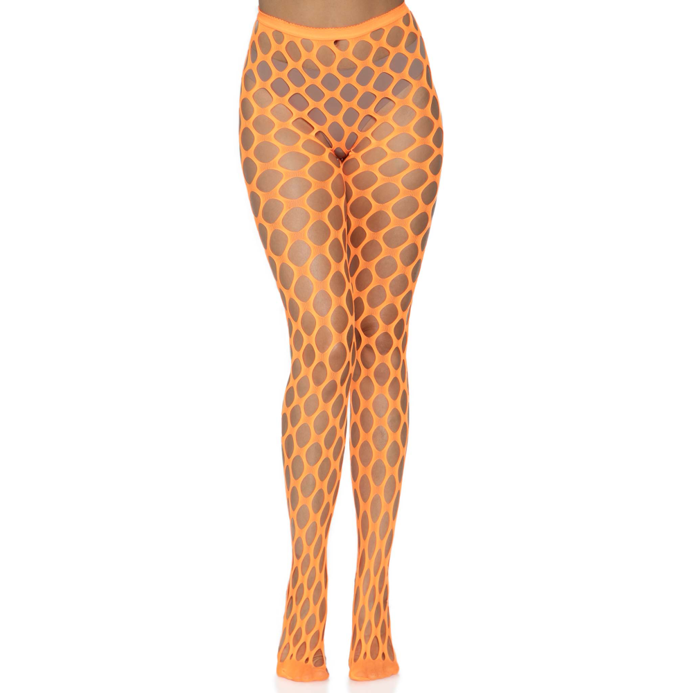 Jumbo Pothole Net Tights - Neon Orange - One Size Jumbo Pothole Net Tights - Neon Orange - One Size
