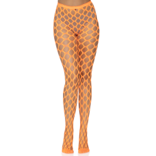 Jumbo Pothole Net Tights - Neon Orange - One Size