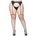 Rhinestone Fishnet Stockings - 1x/2x - Black