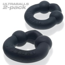 Ultraballs 2- Piece Cockring Set - Night Black Ultraballs 2- Piece Cockring Set - Night Black