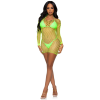 Supreme Fence Net Mini Dress - One Size - Neon Green