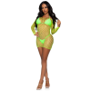 Supreme Fence Net Mini Dress - One Size - Neon Green