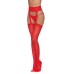 Pantyhose With Garters - One Size - Red Pantyhose With Garters - One Size - Red