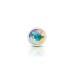 Clear Iridescent Round Gem Silver Metal Plug - Md Clear Iridescent Round Gem Silver Metal Plug - Md