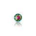 Rainbow Round Gem Silver Metal Plug - Sm Rainbow Round Gem Silver Metal Plug - Sm