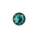 Teal Round Gem Gunmetal Metal Plug - Md Teal Round Gem Gunmetal Metal Plug - Md