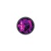Purple Round Gem Gunmetal Metal Plug - Sm Purple Round Gem Gunmetal Metal Plug - Sm