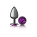 Purple Round Gem Gunmetal Metal Plug - Lg Purple Round Gem Gunmetal Metal Plug - Lg