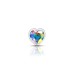 Clear Iridescent Heart Gem Silver Metal Plug - Sm Clear Iridescent Heart Gem Silver Metal Plug - Sm