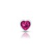 Bright Pink Heart Gem Silver Metal Plug - Sm Bright Pink Heart Gem Silver Metal Plug - Sm