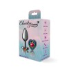 Rainbow Heart Gem Gunmetal Metal Plug - Sm