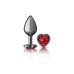 Deep Red Heart Gem Gunmetal Metal Plug - Md Deep Red Heart Gem Gunmetal Metal Plug - Md